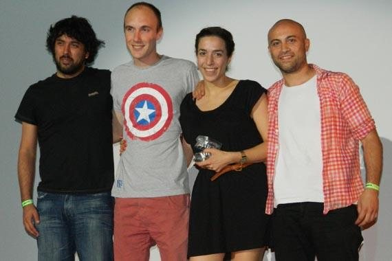 Receiving the national award for best creative school
