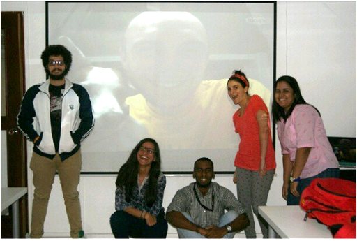 Teaching into a classroom in Santo Domingo over Skype